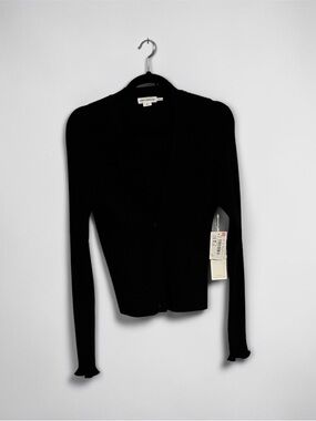 Good American Black Women's Fitted Cardigan